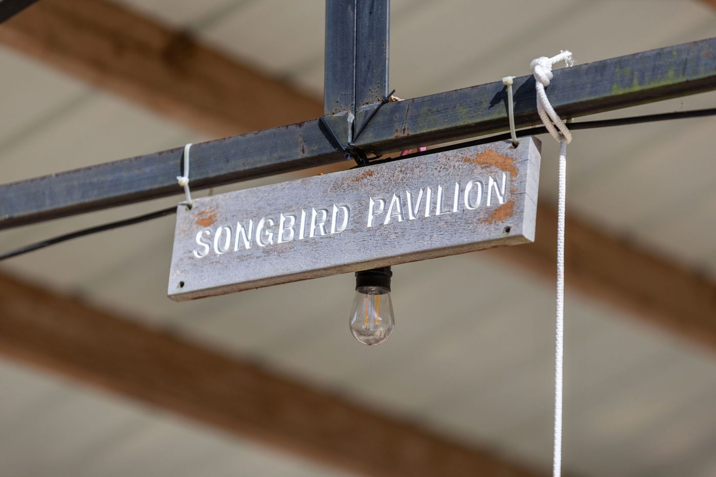 The Songbird Pavilion sign