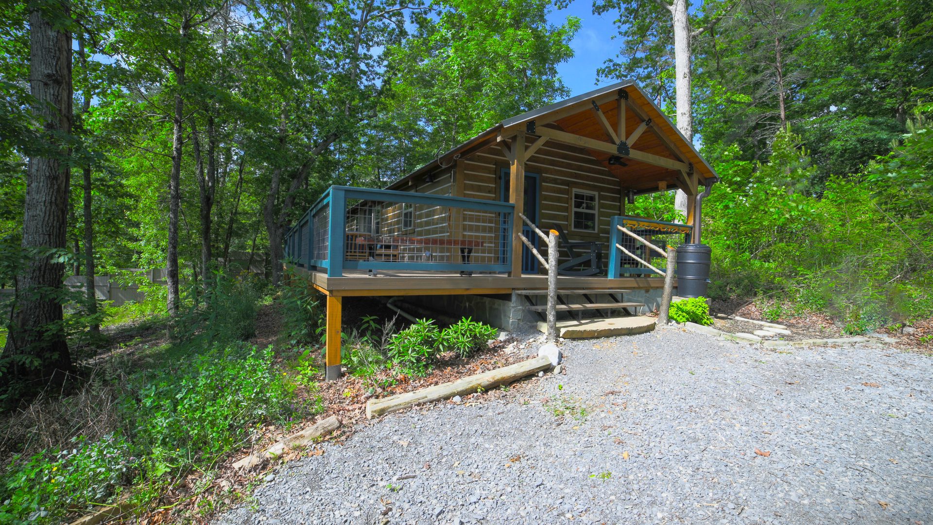 One of the first finished hand-built cabins