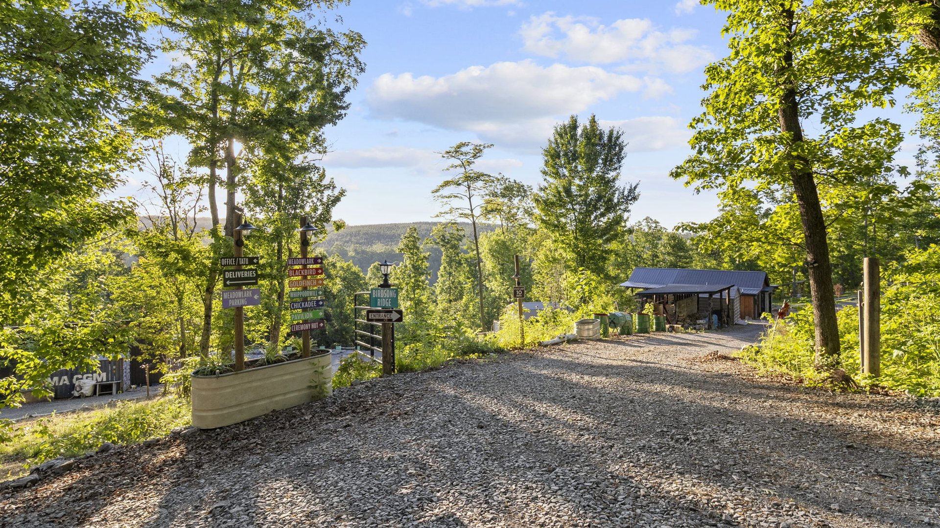Wooded trail at Talking Water Nature Retreat